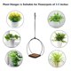 thumbnail image 4 of Macetero colgante de madera con soporte de cuerda de algodón, estilo europeo moderno, apto para plantas pequeñas y decoración, 30 cm de diámetro., 4 of 6