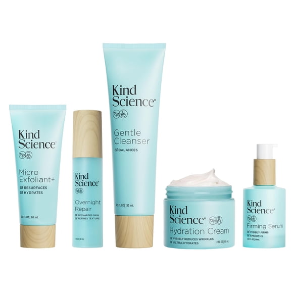 Set de cuidado de la piel Kind Science Deluxe antienvejecimiento de 5 piezas para día y noche