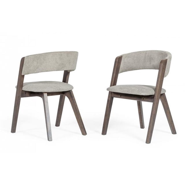 HomeRoots 472153 Chaises de Salle à Manger Gris Wenge - Ensemble de 2