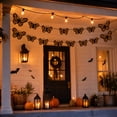 thumbnail image 6 of Yangka 2Pcs Halloween Banner Butterfly Silhouette Hanging Swag, Orange Black Monarch Party Decor For Mantel Fireplace Door Window Celebration, 6 of 7