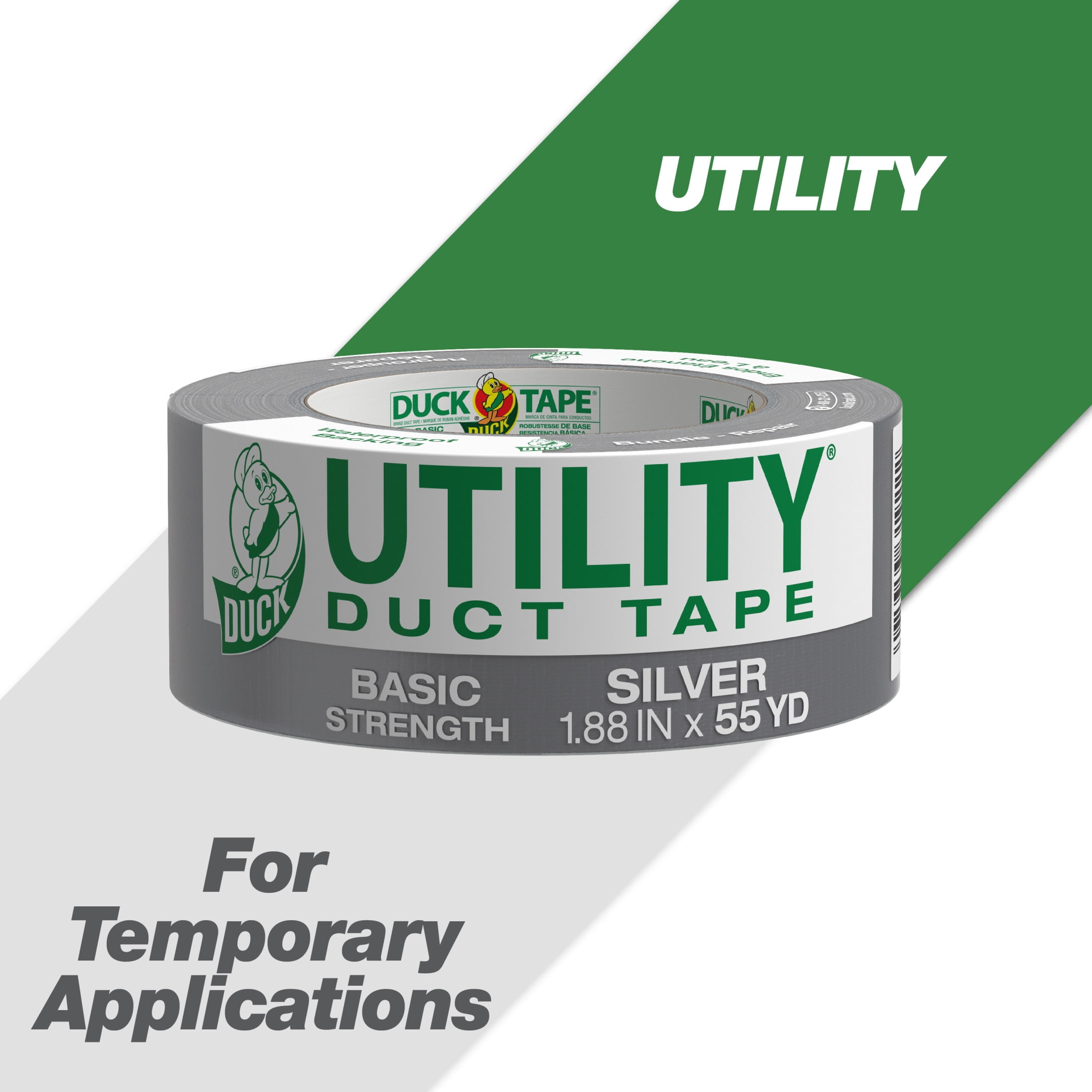 (8 pack) Utility Duck Tape Brand Duct Tape 1.88 in. x 55 yd., Silver