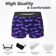 thumbnail image 2 of Men's Boxer Briefs, Dragonfly Dark Purple Soft Comfy Mens Underwear Boxer Briefs Breathable With Widen Waist, 2 of 7