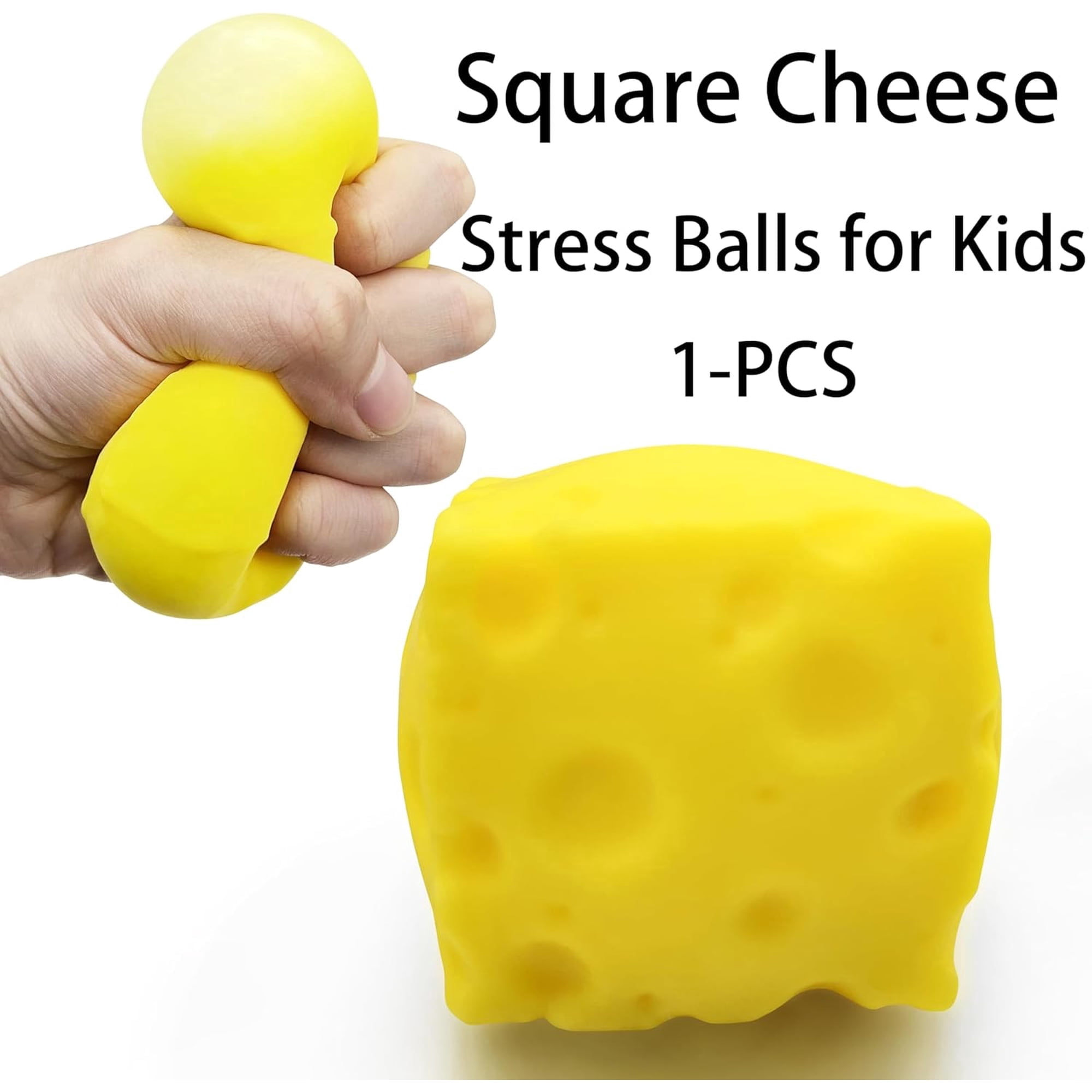 Cheese Squishy, Cheese Squishies Stress Balls, 1.6-Inch