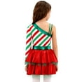 thumbnail image 4 of Alvivi Kids Girls Christmas Tutu Dress Sequins Stripes Leotard Dance Costume Candy Cane Miss Santa Holiday Party Outfits Red Green White 12, 4 of 5