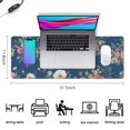 thumbnail image 5 of Long Mouse Pads for Desk,Pioneer Flower Floral Print Pattern Desk Mats on Top Of Desks, Desk Mouse Pad Extra Large with 3mm Non-Slip Base and Stitched Edge for Gaming,Office,Work,Home 31.5"x11.8", 5 of 6