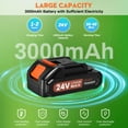 thumbnail image 3 of NEXPOW Cortasetos Inalámbrico de 24 V: Cortacésped 3 en 1, Cortacésped Arbustivo y Cortacésped Eléctrico, Baterías Dobles, Ligero y Potente (Naranja), 3 of 8