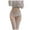White, variant on Women Floral Lace Garter Belt Set with Mesh Suspender and Metal Clip for Thigh Highs Stylish Plus Size Tights