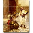 thumbnail image 1 of Ceramic Tile Mural-Rudolf Ernst Historical Shower Tile Mural 30. 32" w x 40" h using (20) 8 x 8 ceramic tiles, 1 of 3