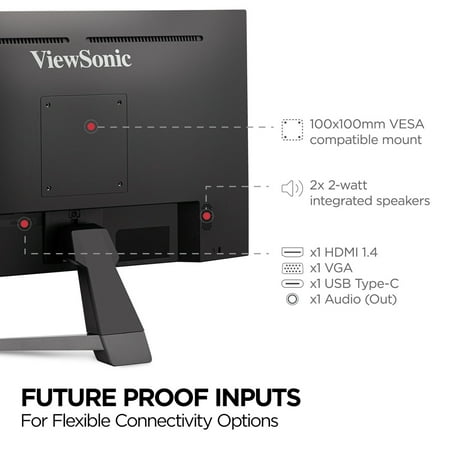 ViewSonic - VX2467U 24" IPS LCD FHD Gaming Monitor (HDMI, VGA, DP) - Black