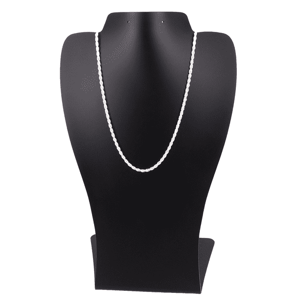Solid 925 Sterling Silver 16" Diamond Cut Rope Chain Necklace – 2.5MM, Made in Italy, for Women & Men