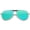 Silver-Black / Green Mirror, variant on sunglassLA Unisex Large Classic Teardrop Crossbar Mirrored Flat Lens Aviator Sunglasses (Silver-Black / Green Mirror) - 61mm