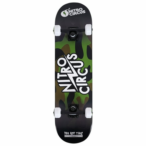 Hyper Nitro Circus Camo 9-Ply Maple Skateboard, 31" Deck
