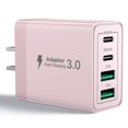 thumbnail image 1 of Bloque de carga rápida USB C Aioneus, 40 W, 4 puertos, carga rápida, rosa, 1 of 6