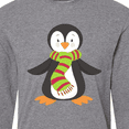 thumbnail image 4 of Inktastic Cute Penguin, Little Penguin, Penguin with Scarf Long Sleeve T-Shirt, 4 of 5