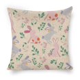 thumbnail image 1 of Cute Bunny Vector Linen Square Throw Pillowcase With Zipper Home Decor 18X18 Inch, 1 of 7