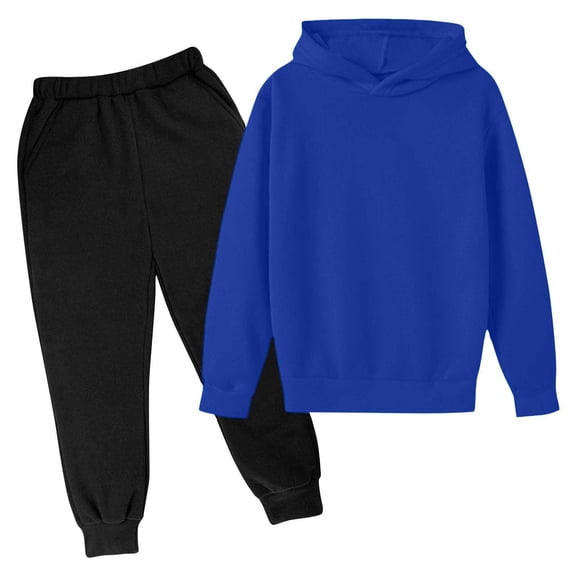 ATOGUTA Toddler Fall Outfits for Boys Girls Sweatshirt Joggers Sweatsuit Winter Playwear Outfits Clothing Sets Blue, Size 3T-10