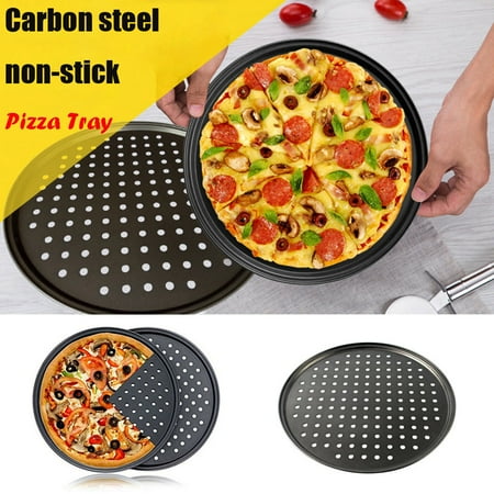 

Portable DIY Non-Stick Steel Crisper Pan for Pizza Making at Home Kitchen & Dining Bar Tool
