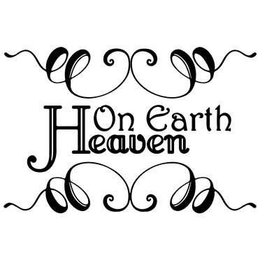 On earth heaven Vinyl Decal Sticker Quote - Small - Matte Black