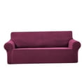 thumbnail image 2 of Stretch Sofa Slipcover Elastic Couch Cover Washable Furniture Protector for Kids Pets, Wine Red, 2 of 9