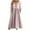 Pink, variant on Womens Dresses Linen Summer Sleeveless Dresses V-Neck Button Baggy Solid Color Midi Dress Tiered Sun Dress 2023