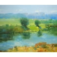thumbnail image 2 of Yeremyan, Vahe 14x12 White Modern Wood Framed Museum Art Print Titled - Summer Lake, 2 of 4
