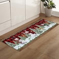 thumbnail image 5 of Kitchen Rugs and Mats Set of 1 Christmas Snowman Xmas Tree Farmhouse Red Plaid Kitchen Sink Mat,Non-Slip Area Runner Rug,Washable Floor Mat for Home Dining Room Office 15"x47", 5 of 6