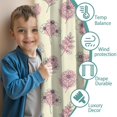 thumbnail image 3 of Pioneer Flower Floral Print Pattern Insulated Teens Curtains Set Of 2, Bedroom Essentials, Toddler Room Decor 52"x84", 3 of 5
