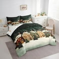 thumbnail image 3 of jejeloiu Merry Christmas Bedding Comforter Set 7-Piece,Chic Xmas Tree King Bedding Sets,Happy New Year Bed Sheets For Teens,Ultra Soft Home Decor Reversible, 3 of 8
