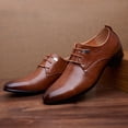 thumbnail image 3 of Handshe Men's Business Formal Pointed Toe Leather Shoes – Soft Slip-On Design for Easy Wear with Leather & Cushioned Insole for Stylish Office & Casual Occasions,Plus Size, 3 of 8