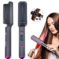 thumbnail image 2 of Electric Hot Comb Multifunctional Straight Hair Straightener Comb Negative Ion Anti-Scalding Styling Tool Straightening Brush Grey Purple US, 2 of 6