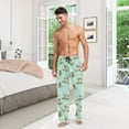 thumbnail image 7 of joogoo Men's Pajama Pants Sloth with Leaves Cotton Long Sleepwear Lounge Pants S, 7 of 7