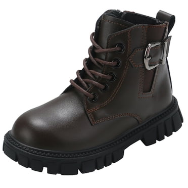 Girls Boots Children Shoes Thick Heel Soft Sole Casual Booties Comfortable Breathable Booties Toddler Boots Brown 3