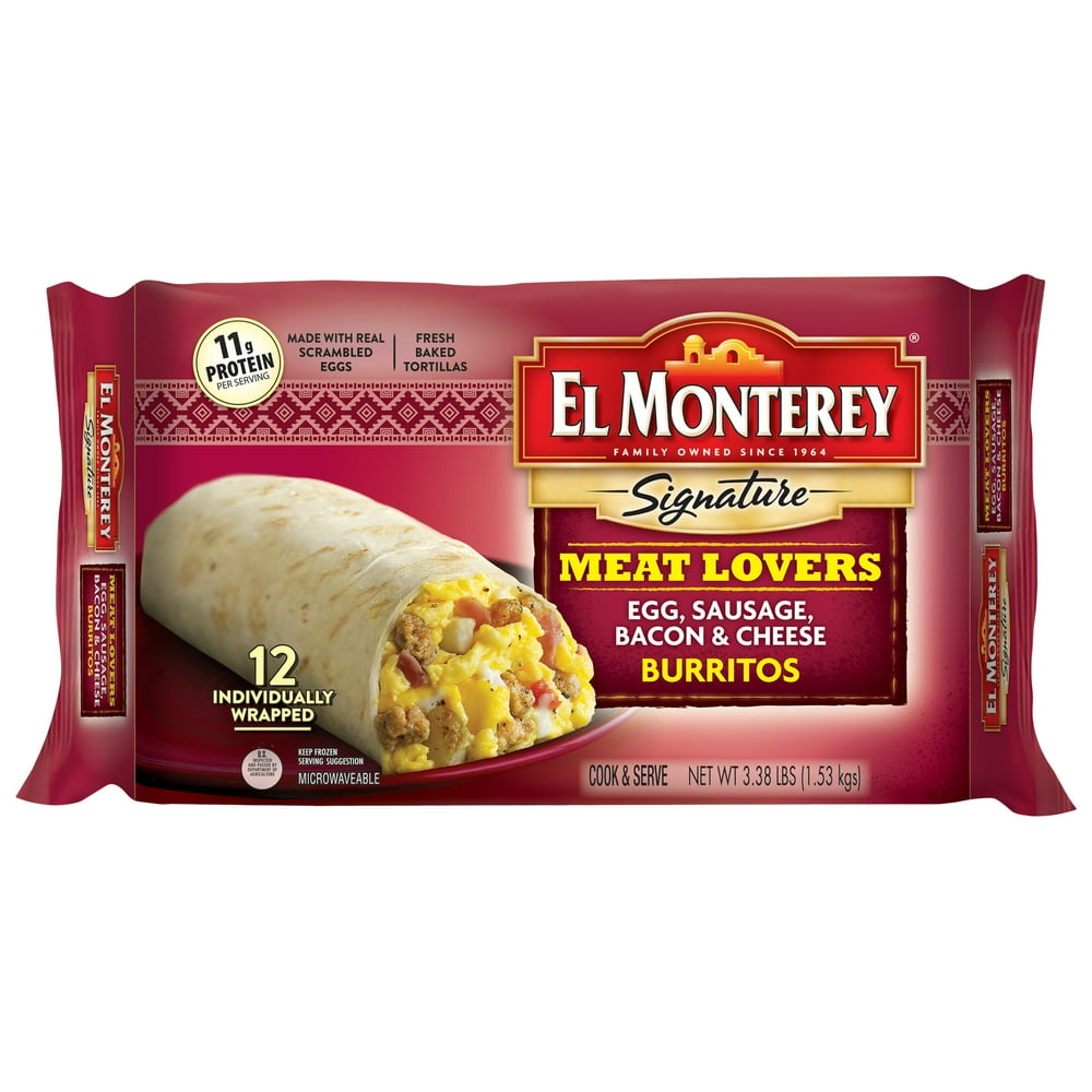 El Monterey Signature Meat Lovers Burritos 12 ea