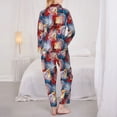thumbnail image 6 of Wukai Hawaiian Style Print Women's Pajama Set - Soft Long Sleeve Sleepwear for Comfort and Style-X-Large, 6 of 9