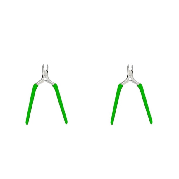 Seitruly Manicure Nail Toenail Cutícula Nipper Tijeras Dead Skin Remover Clippers Tool Professional Olecranon Care Green Verde 2piezas