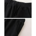 thumbnail image 4 of Bellafa Toddler Boys Baggy Sweatpants Elastic High Waist Drawstring Cuffs Jogger Kids Casual Cotton Fall Winter Solid Color Pants, 4 of 6