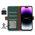 thumbnail image 2 of Nalacover for iPhone 13 Pro Max Synthetic Leather and Soft TPU Case,360 Protection Flexible Luxury Magnetic RFID Flip Wallet Card Slots Kickstand Shockproof Cover with Cute Pendant.Green, 2 of 8