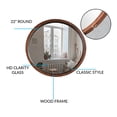 thumbnail image 4 of Mirrorize Canada IMP8436 Miroir Rond 22 Po, Noyer, 4 of 7