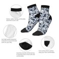 thumbnail image 3 of Uemuo Hawaiian Style Printed Crew Socks, Moisture-Wicking Socks, Athletic Socks for Men Breathable Cushion Socks Casual Sport Socks for Running Traveling, 3 of 6