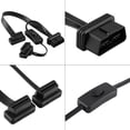 thumbnail image 3 of OBD II Splitter Cable, OBD2 Extension Wire Black 16Pin  For Car, 3 of 8