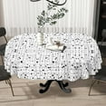 thumbnail image 5 of Oval Tablecloth -54x72 Inch,Retro Mid-Century Modern Tablecloth Simple Geometric Table Cover Understated Decoration, Black and White Tablecloth Suitable for Home, Kitchen, 5 of 6