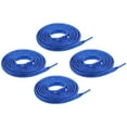 thumbnail image 1 of 2 pares de cordones planos brillantes, 43" cordones metálicos brillantes para zapatillas, botas, patines, zapatos de correr, azul, 1 of 7