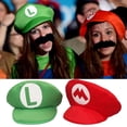 thumbnail image 2 of Super Marios Bros Sombrero De Dibujos Animados Luigi Bordado Anime Figura Periféricos Gorra De Béisbol Sombra Protección Solar Niños Cosplay, 2 of 4