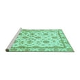 thumbnail image 2 of Ahgly Company Machine Washable Indoor Rectangle Oriental Turquoise Blue Traditional Area Rugs, 4' x 6', 2 of 4