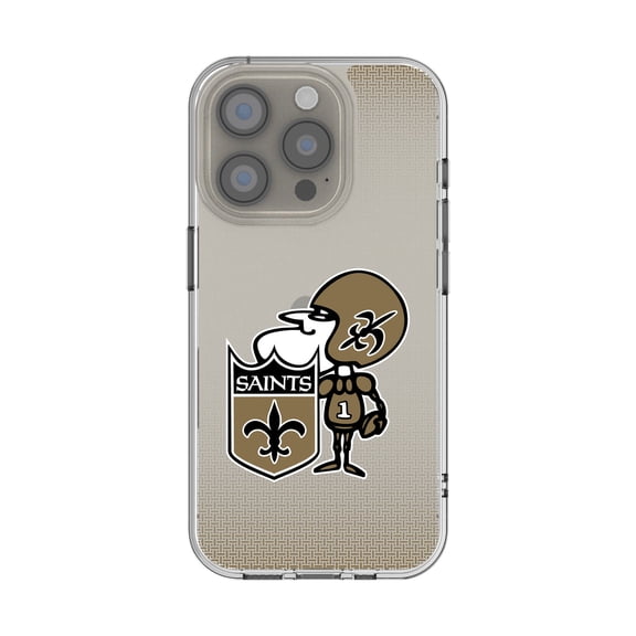 New Orleans Saints Linen Logo iPhone Clear Case