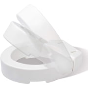 Carex Round Hinged Toilet Seat Riser, Adds 3.5 Inches of Height to Toilet, 300 Pound Weight Capacity, Raised Toilet Seat, HINGED FOR EASY CLEANING..., By Brand Carex Health Brands