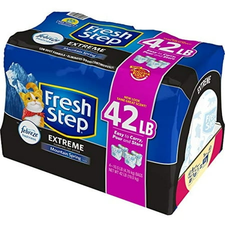 UPC: 0044600320465 | Fresh Step Extreme Scented Litter with the Power of Febreze  Clumping Cat Litter Mountain Spring  42 Pounds