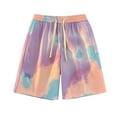 thumbnail image 1 of Pantalones Cortos de los Hombres Casual Gradiente Color Bolsillos Cordón Quinto Ventiladores, Casual Pantalones Cortos de Verano para Hombres, 1 of 3