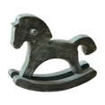thumbnail image 2 of Kuntesetty Wooden Rocking Horse Sculpture Centerpiece Holiday Season Collection Birthday Gift Unique Creative Decoration Christmas Decor Blue Grey, 2 of 7