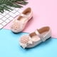 thumbnail image 4 of Zapatos de cuero para niñas, zapatos de princesa con diamantes de imitación, zapatos de primavera y otoño para niños con suela suave de cristal, zapatos blancos, 4 of 5